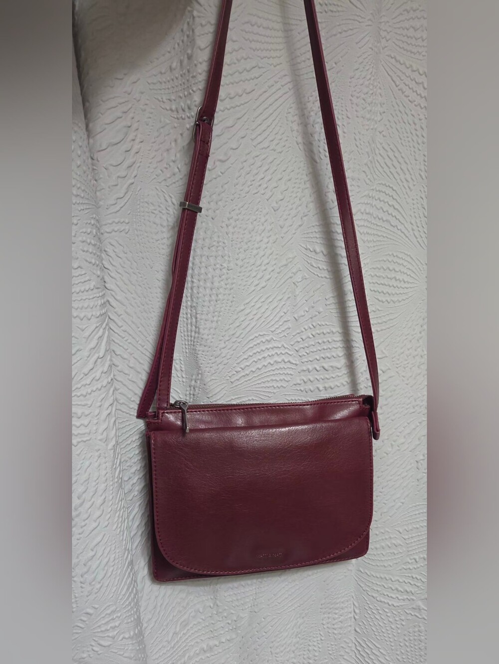 Matt & Nat Burgundy Vegan Crossbody Bag.